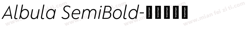 Albula SemiBold字体转换